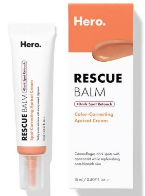 Hero Rescue Balm +Dark Spot Retouch Color Correcting Apricot Cream