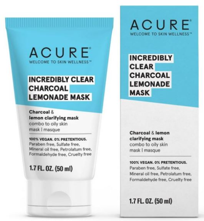 Acure Incredibly Clear Charcoal Lemonade Mask 1Source
