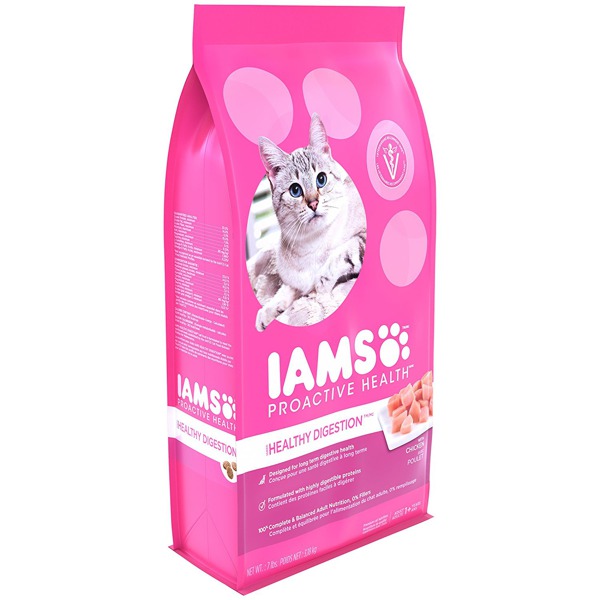 IAMS PROACTIVE HEALTH Healthy Digestion Dry Cat Food, Real Chicken