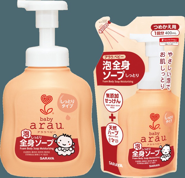 baby arau foam body soap