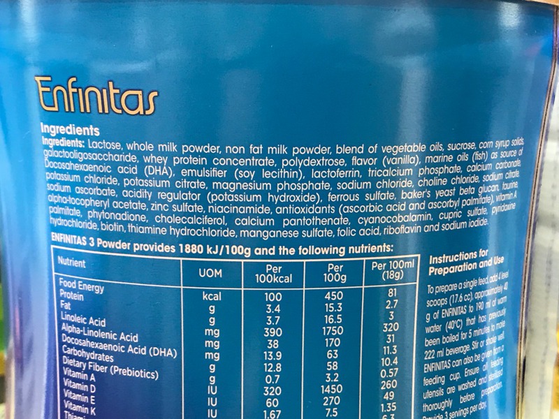 Mead Johnson Enfinitas Stage 3 Growing Up Milk 1Source