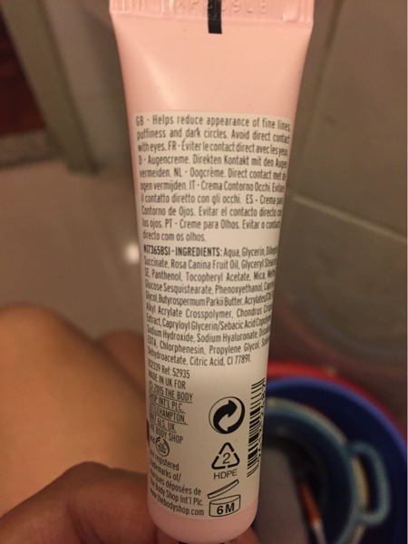 the body shop vitamin e eye cream ingredients