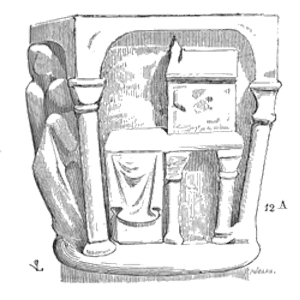 Drawing of Sculpture crypte eglise Saint Denis