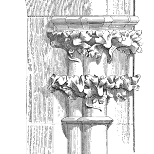 Drawing of Chapiteau triforium cathedrale Limoges