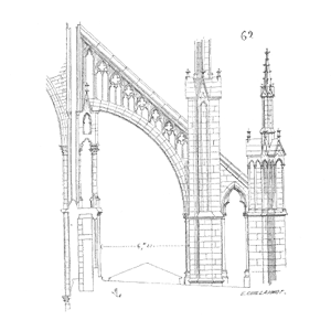 Sketch of Arc boutant cathedrale Amiens