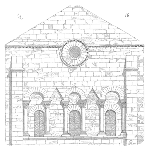 Drawing of Arcature eglise Saint Etienne Nevers