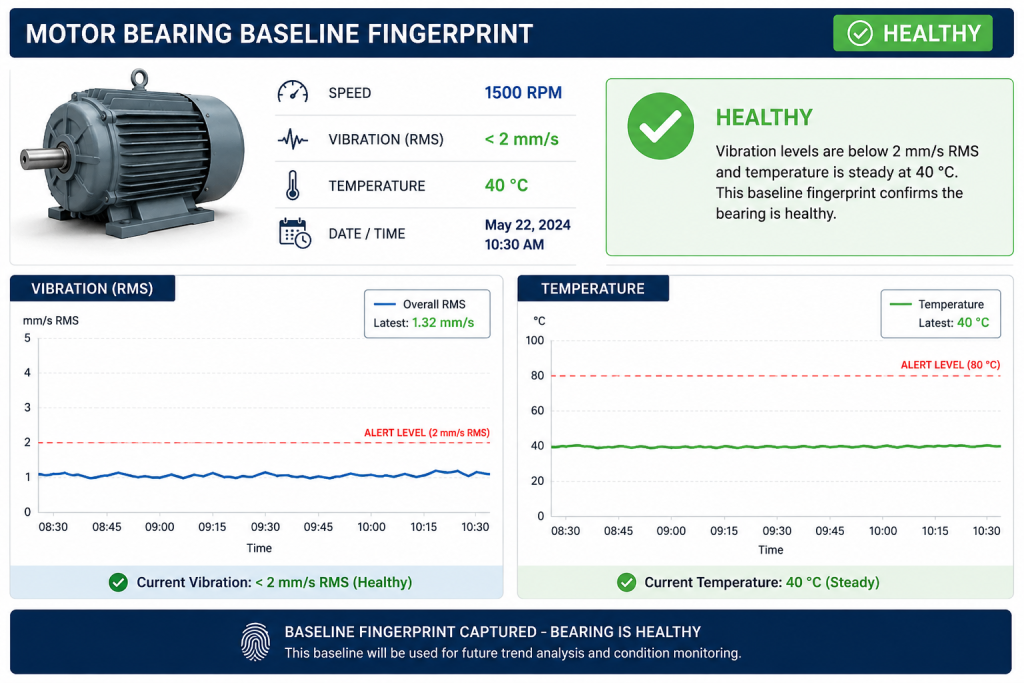 Bearing Baseline Signature of a healthy bearing