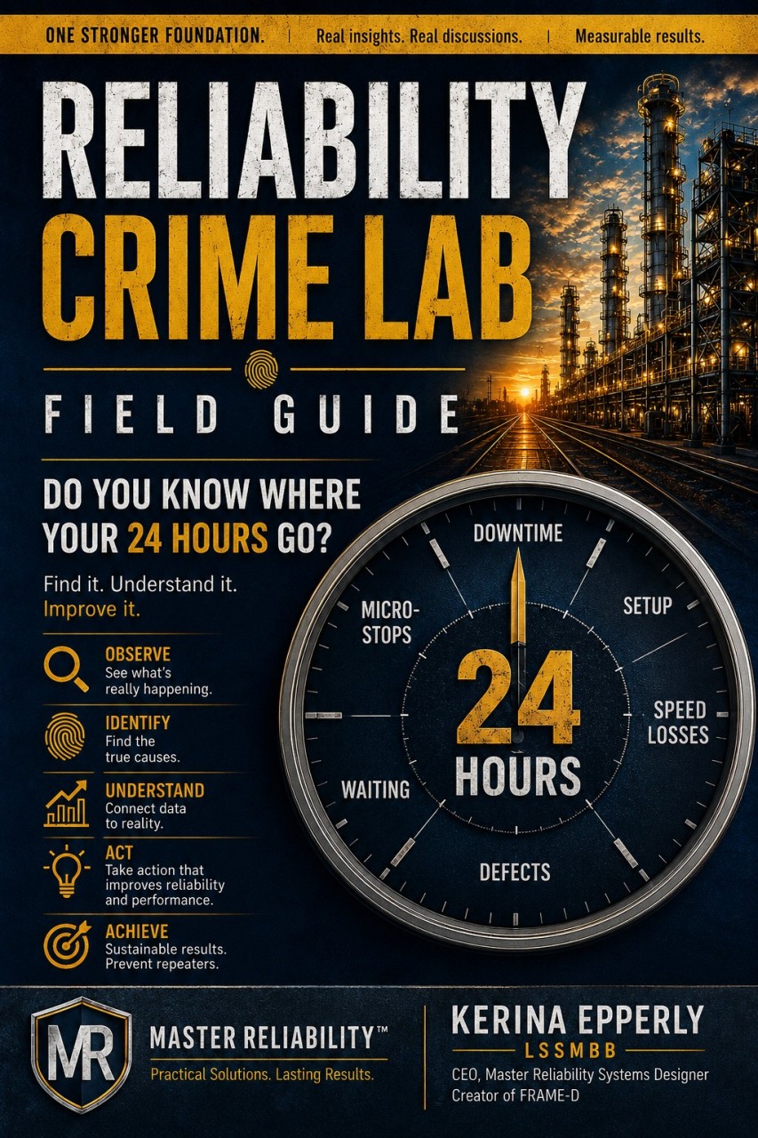 book cover for Reliability Crime Lab Field Guide