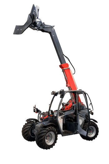 Telehandler with attachment