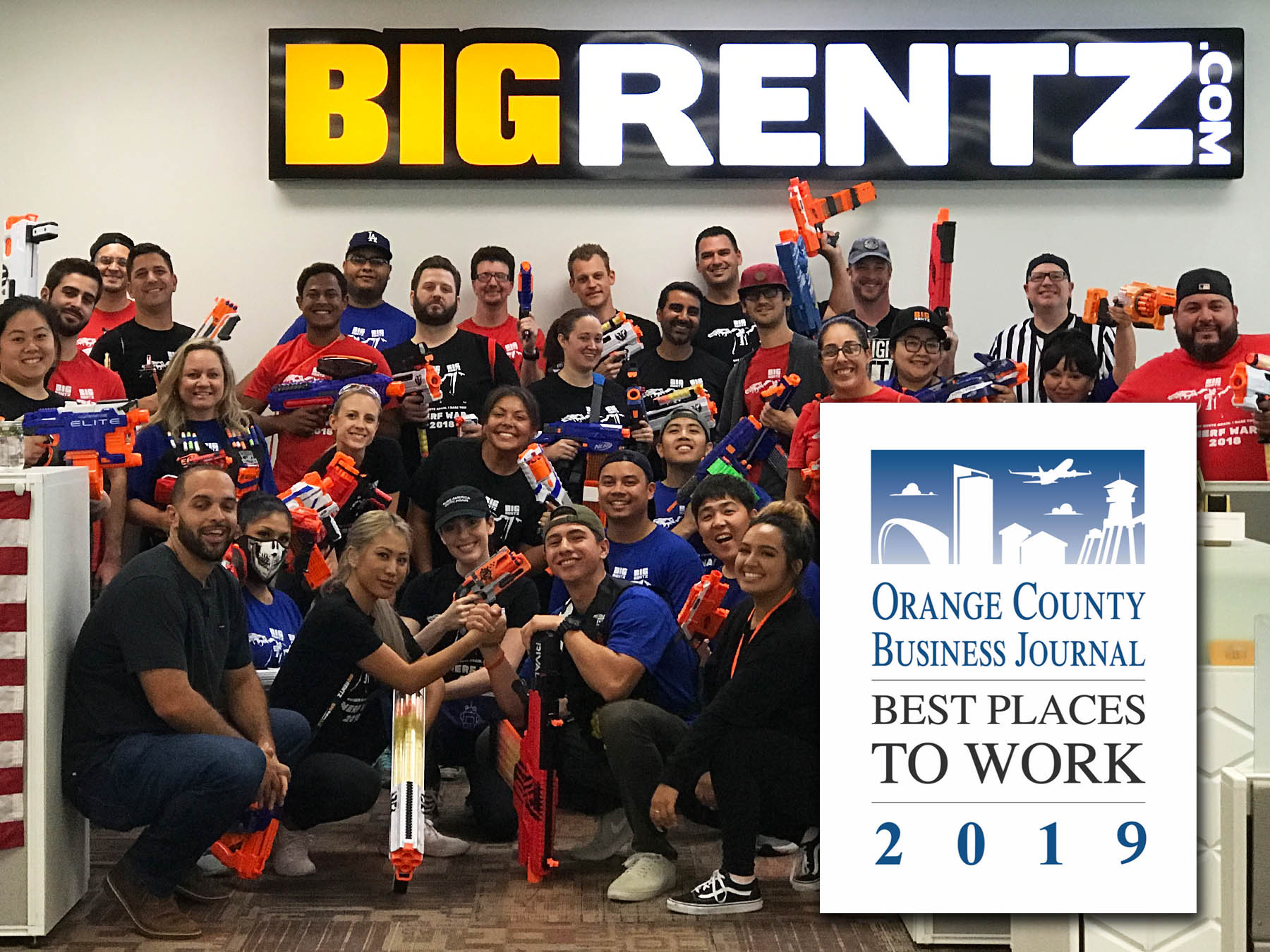 BigRentz Ranked a 2019 ‘Best Places to Work In Orange County’