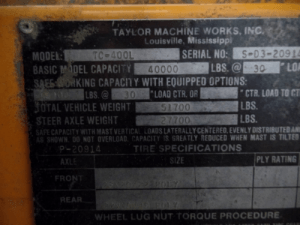 Taylor Forklift For Sale