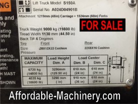 Used 15000lb Hyster S150 Stretch For Sale