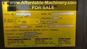 Used Hurco Hawk 40 CNC Mill For Sale