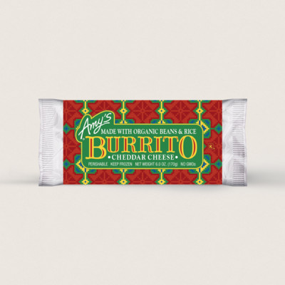 Cheddar Cheese, Bean & Rice Burrito
