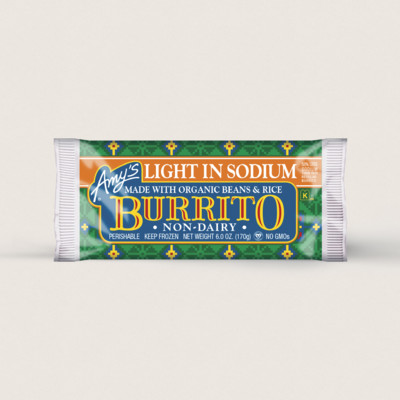 Bean & Rice Burrito, Non-Dairy, Light in Sodium