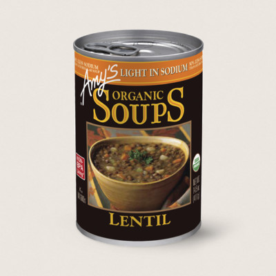Organic Lentil Soup, Light in Sodium