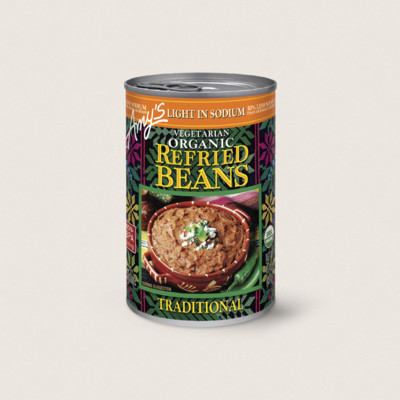 Organic Vegetarian Traditional Refried Beans, Light in Sodium