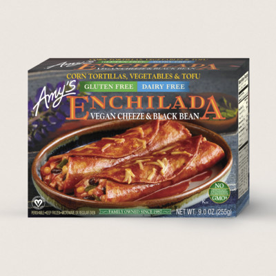 Vegan Cheeze & Black Bean Enchilada, Gluten Free, Dairy Free