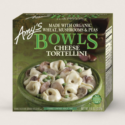 Cheese Tortellini with Mushrooms & Peas Bowl
