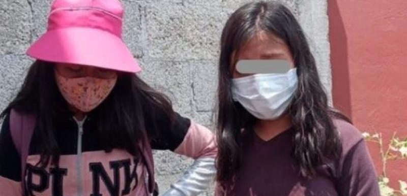 Gemelas perdidas en Amozoc regresan a casa