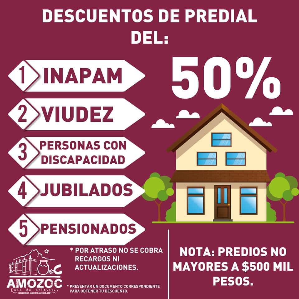 Aprovecha descuentos en Predial en Amozoc.