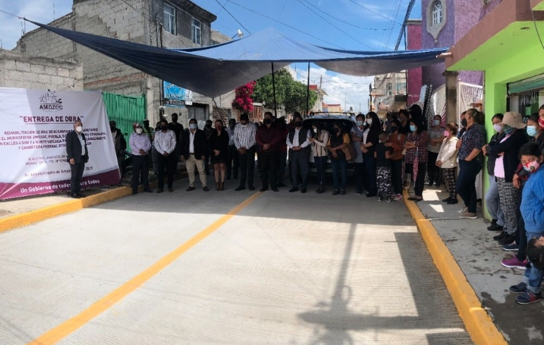 Entrega gobernador de #Amozoc obra terminada de drenaje y pavimentación  en #Chachapa