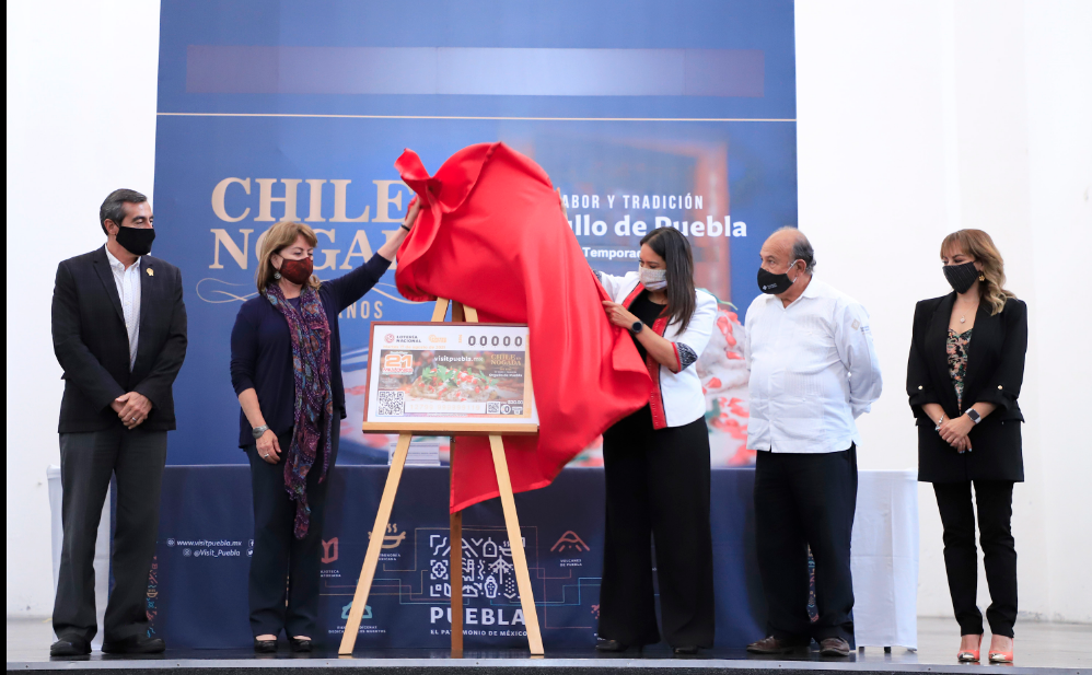Presenta Lotería Nacional billete conmemorativo a los 200 años del Chile en Nogada