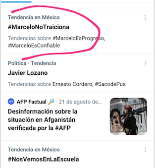 #MarceloNoTraiciona  tendencia en redes.