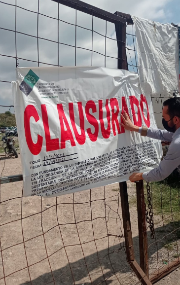 Ambiente clausura corralones en Amozoc y otros municipios.