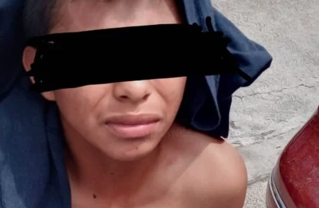 Golpean a presunto asaltante en Amozoc.