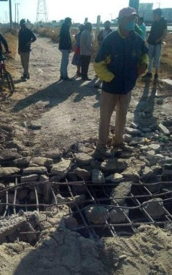 Trifulca vecinal en barrio de San Miguel por destrucción de un puente.