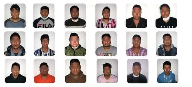 Detienen a 19 presuntos tratantes de personas que trasladaban a 335 migrantes centroamericanos en Amozoc.