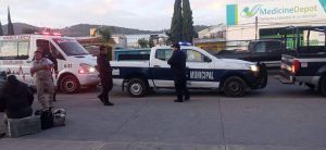 Patrulla de policía de Amozoc embiste a motociclistas.