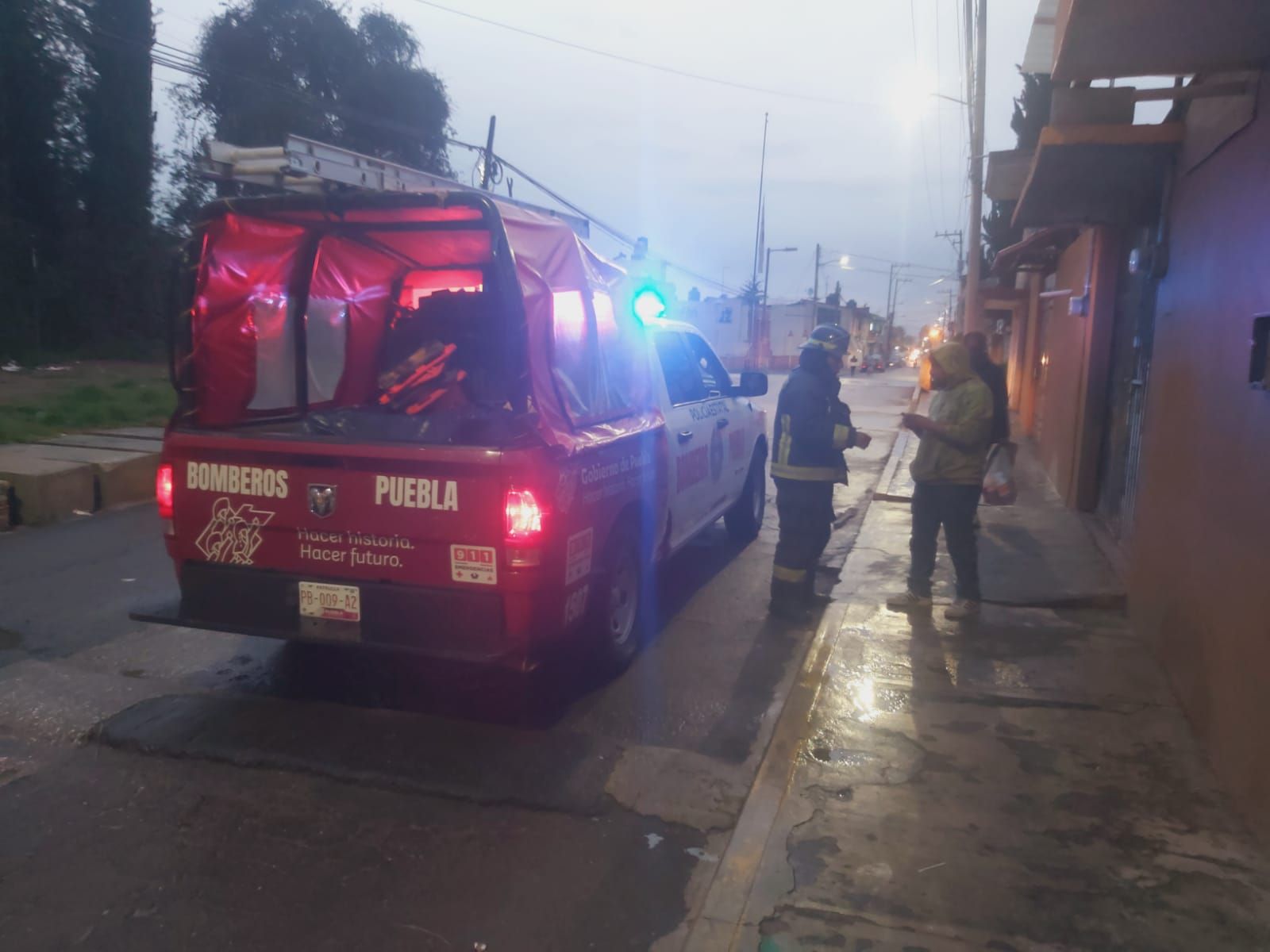 Bomberos realizan recorridos en Amozoc