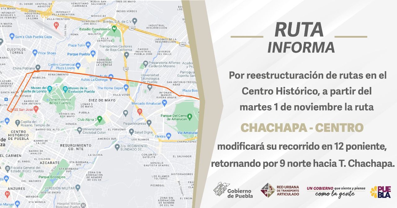 Ruta Chachapa-Centro cambiará su recorrido.