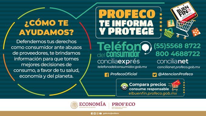 Aquí puedes acudir en caso de incumplimiento de ofertas por Buen Fin: Profeco