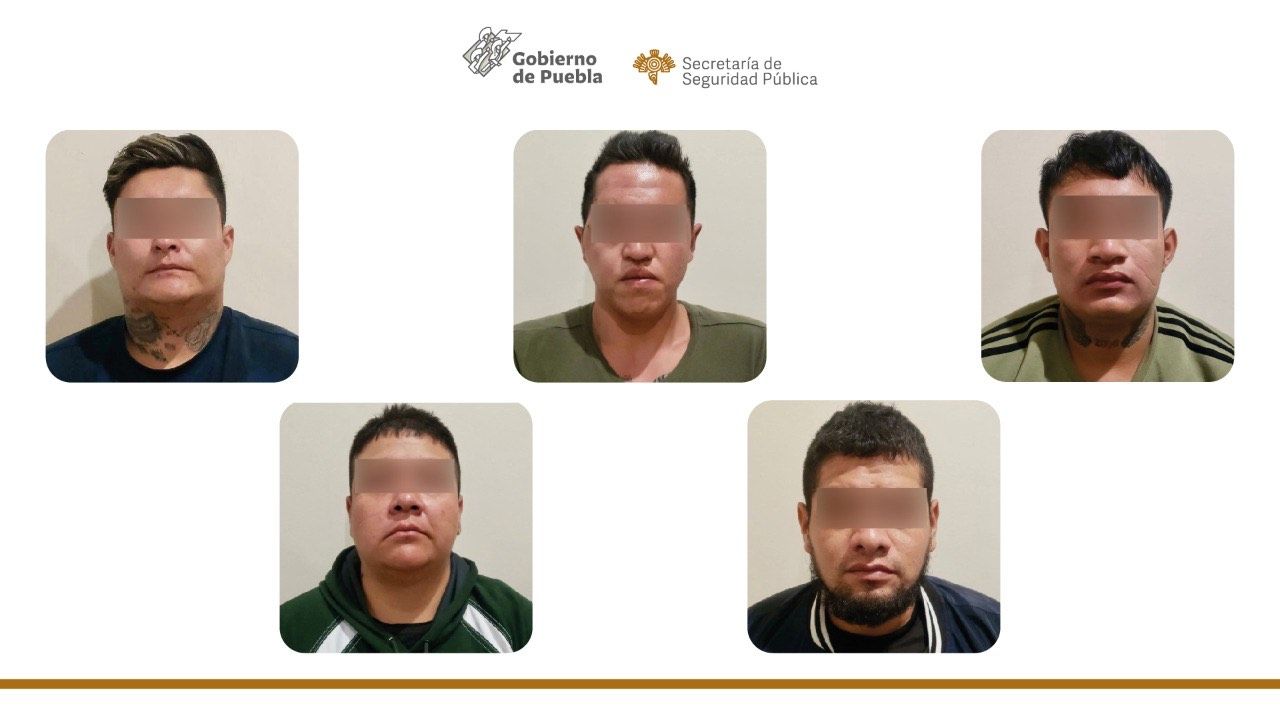 Detiene Policía Estatal a presuntos responsables de ataque a bar en Amozoc.