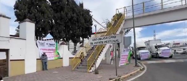 Protesta CONATRAM en casetas de Puebla