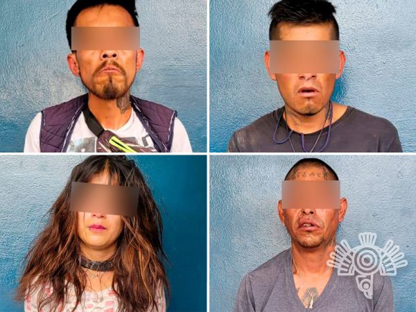 Detiene Policía Estatal a cuatro presuntos asaltantes de ruta Puebla-Amozoc