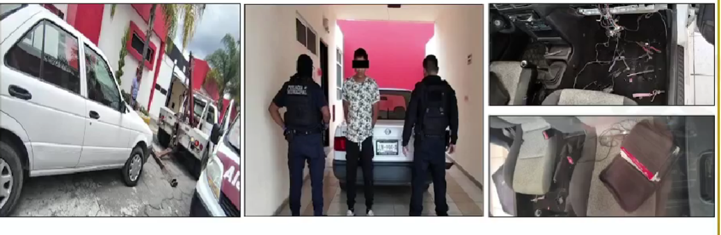 Detención de "sujeto" que decide pasar unas horas en un motel con vehículo robado en Amozoc.