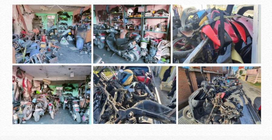 TALLER CLANDESTINO DE MOTOCICLETAS DESMANTELADO EN AMOZOC