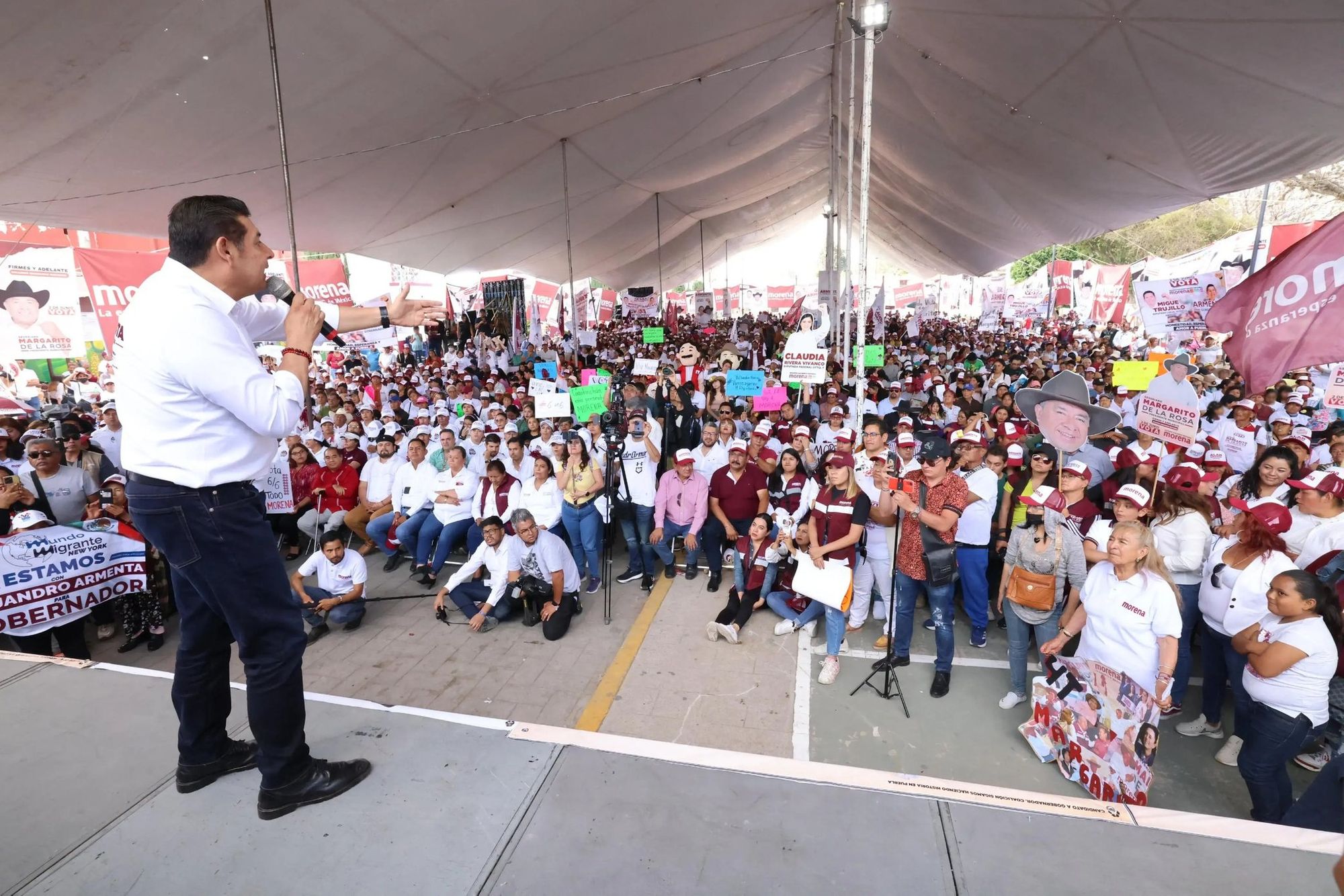 Apoyo al sector turístico, a los artesanos y a la salud de la población será una realidad” aseguró @armentapuebla en Amozoc
