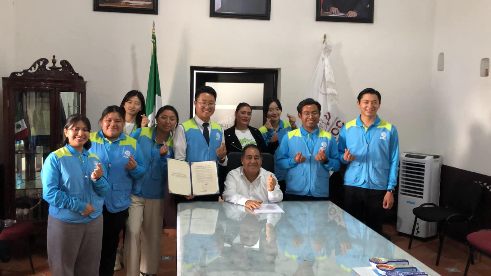 ASEZ de Corea y Ayuntamiento  de Amozoc se unen para una reforestación masiva en conmemoración del Día del Árbol