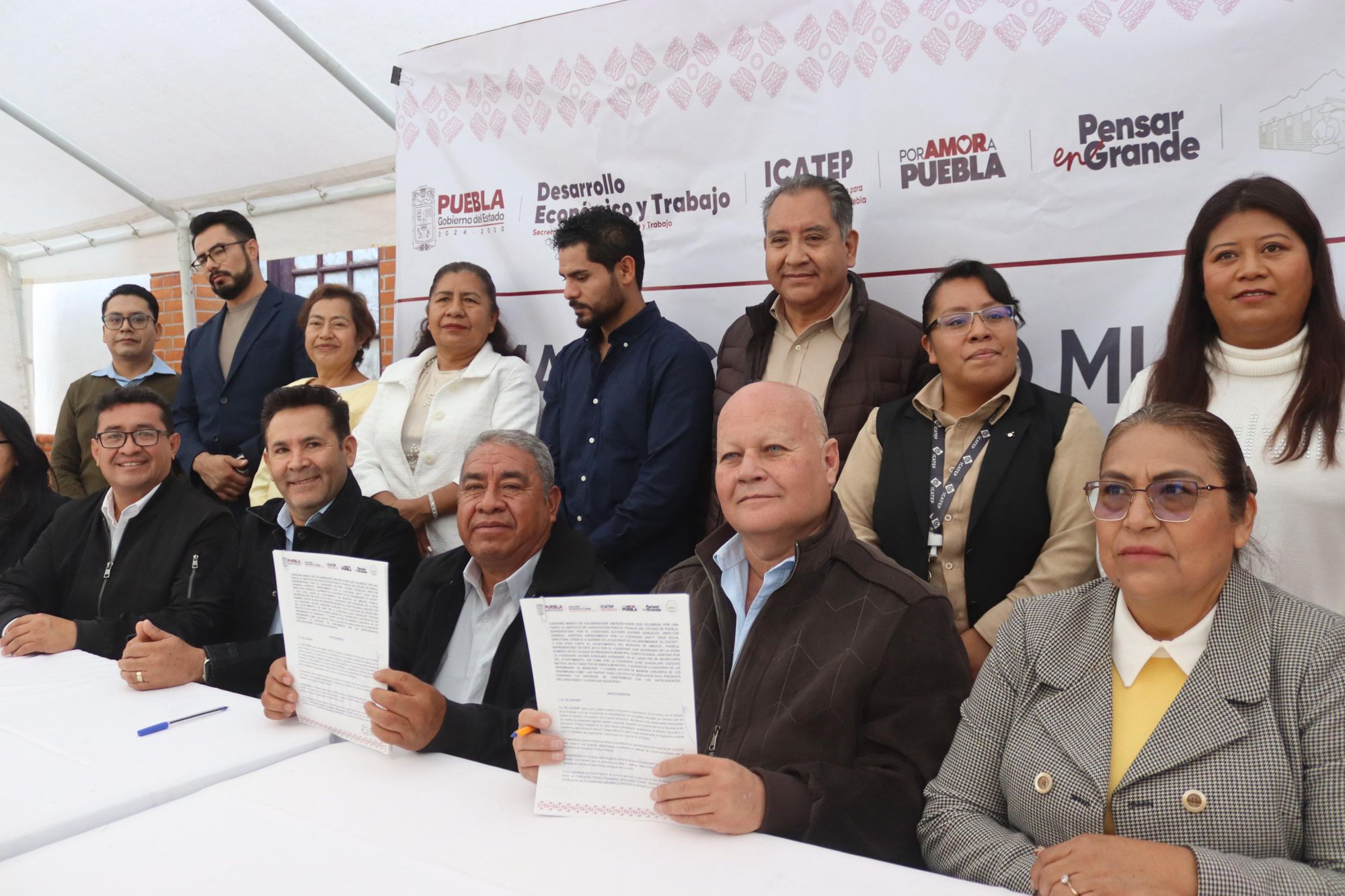 ICATEP y Ayuntamiento de Amozoc Firman Convenio para Impulsar Programas de Capacitación