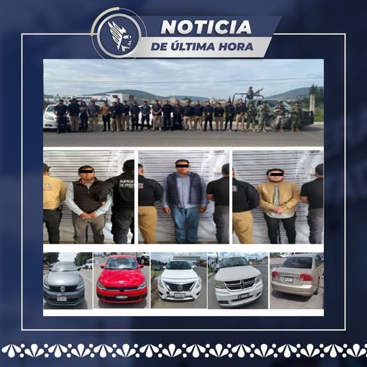 Operativo Interinstitucional Recupera 5 Vehículos Robados en Amozoc, Puebla