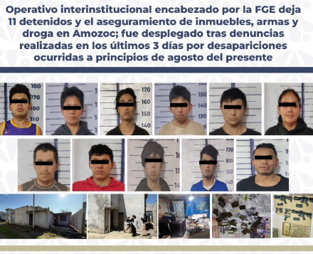 Identifican a presunto operador detrás de desapariciones de jóvenes en Amozoc; 11 detenidos en operativo interinstitucional