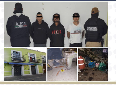 FGE detiene a tres presuntos generadores de violencia por cuerpo hallado en tambo en Puebla; vinculación con ola de inseguridad en Amozoc