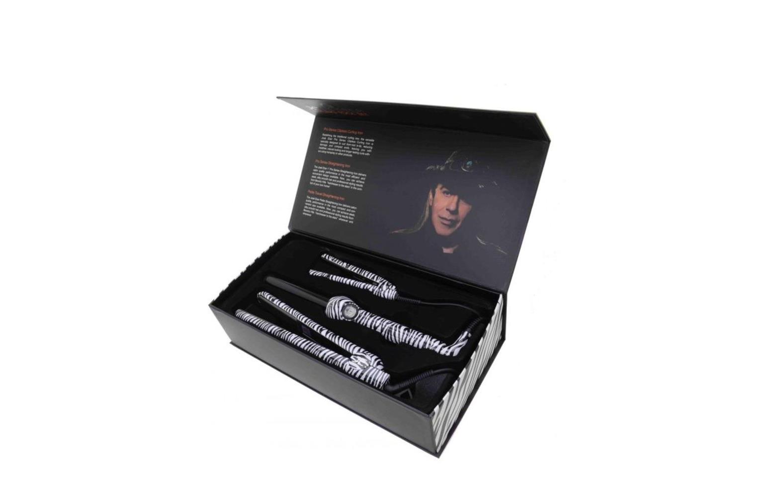 طقم تصفيف شعر مكوّن من 3 قطع قبعة بنقش حمار وحشي 25 ملم