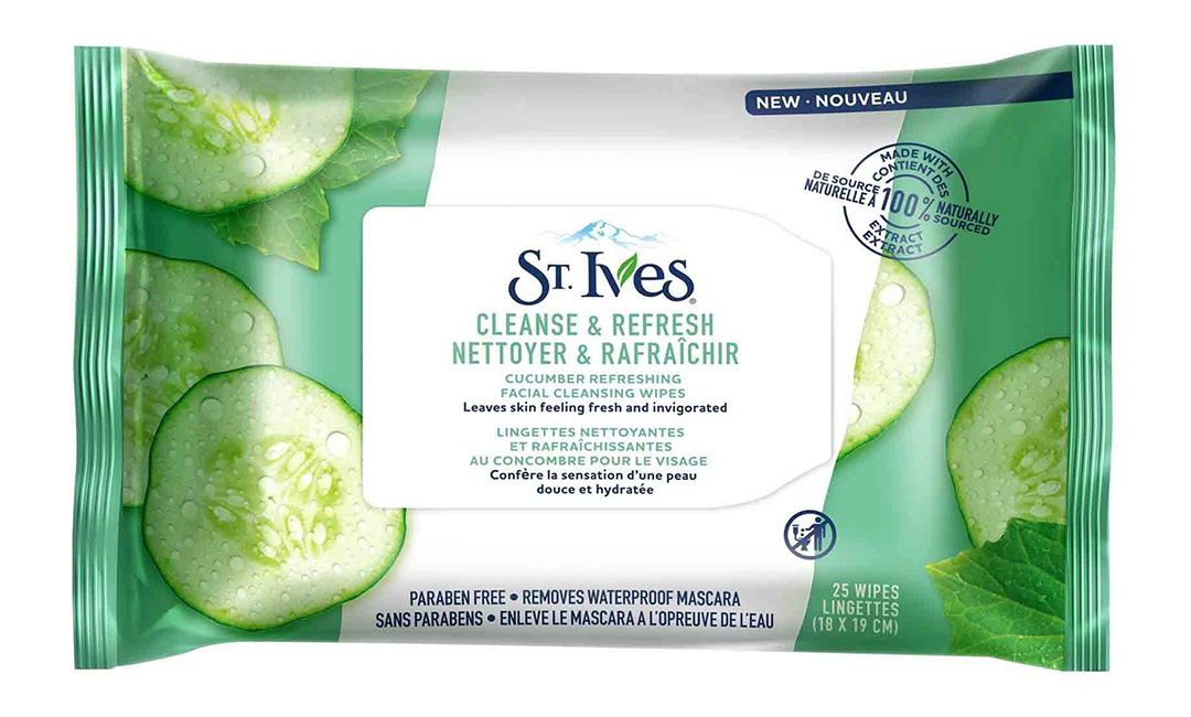 سانت آيفز مناديل مكياج 25 حبة بالخيار