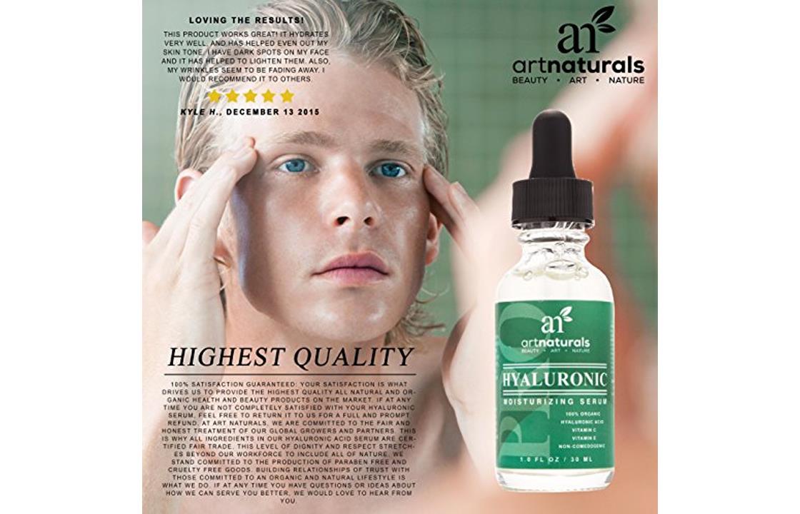 ArtNaturals Hyaluronic Acid Moisturizing Serum 100 Pure Vitamin C E